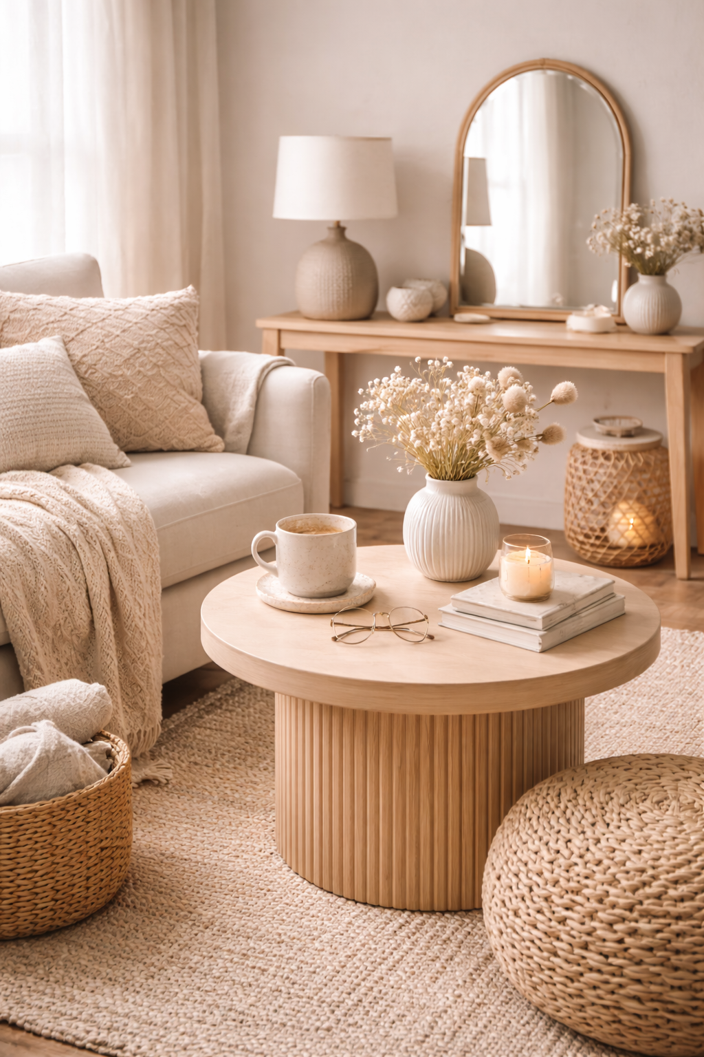 Neutral home corner with calming decor