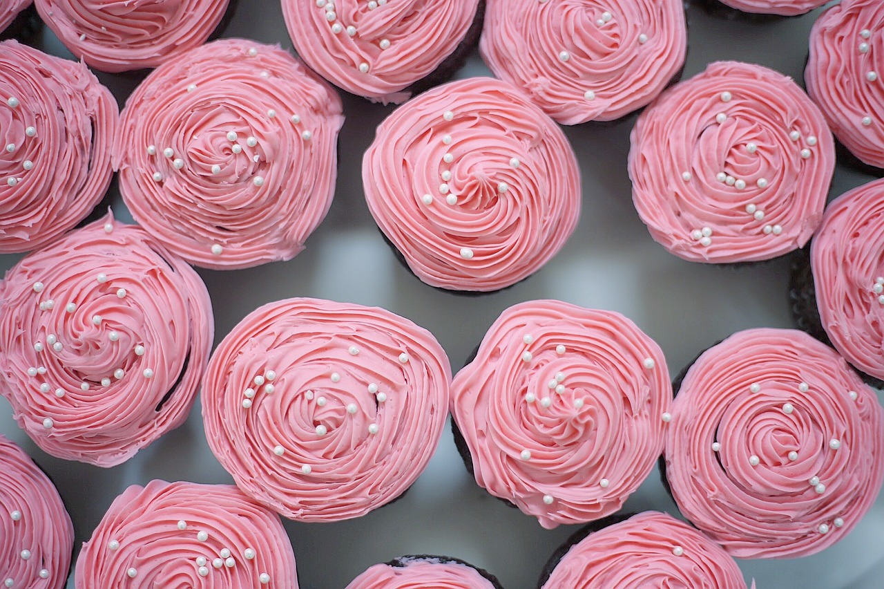 Pink cupcake collection